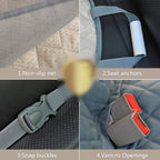 Dog Car Seat Cover & Hammock with Mesh Window