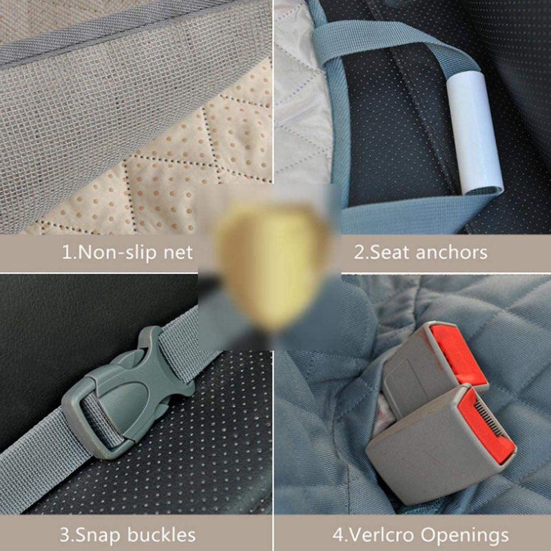 Dog Car Seat Cover & Hammock with Mesh Window