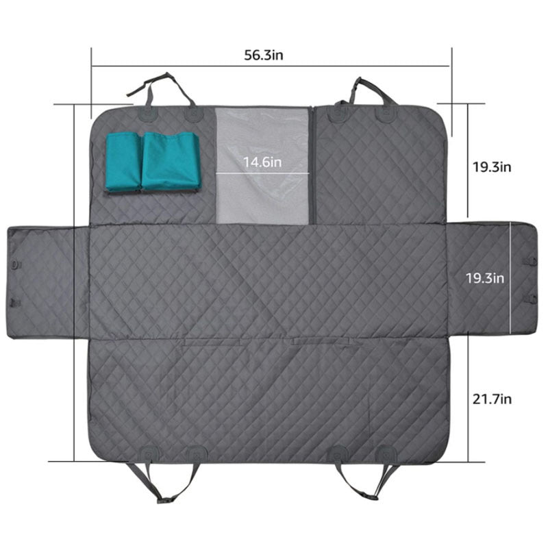 Dog Car Seat Cover & Hammock with Mesh Window