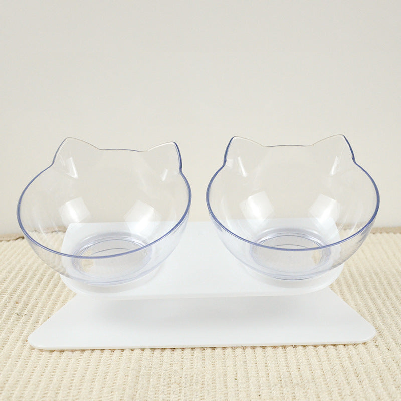 Raised Cat-Ear Pet Bowl – Single & Double Options
