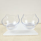 Raised Cat-Ear Pet Bowl – Single & Double Options