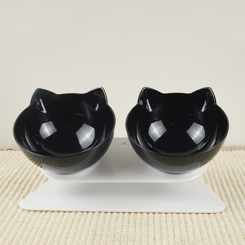 Raised Cat-Ear Pet Bowl – Single & Double Options