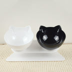 Raised Cat-Ear Pet Bowl – Single & Double Options