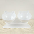 Raised Cat-Ear Pet Bowl – Single & Double Options