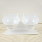 Raised Cat-Ear Pet Bowl – Single & Double Options