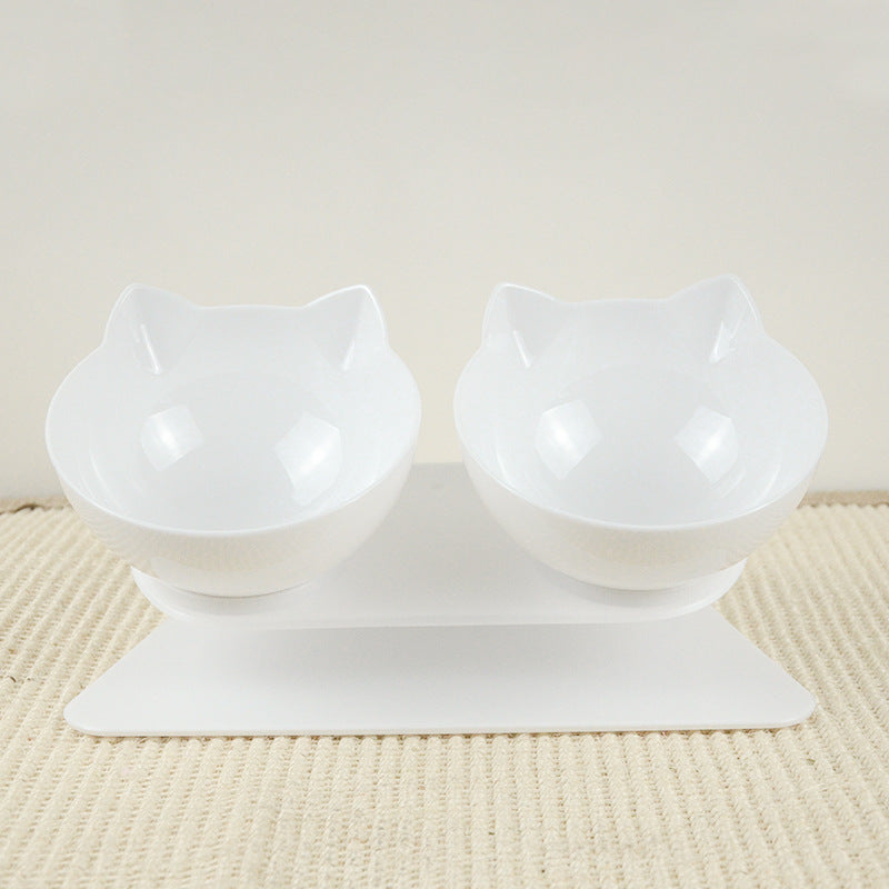 Raised Cat-Ear Pet Bowl – Single & Double Options
