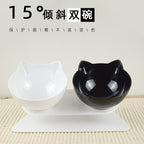 Raised Cat-Ear Pet Bowl – Single & Double Options