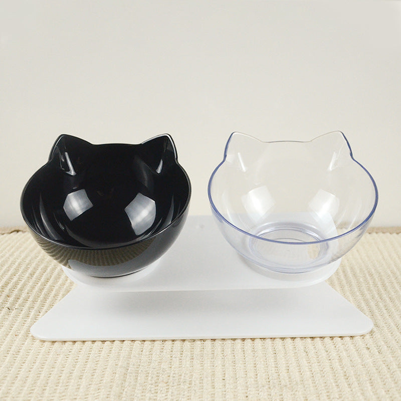 Raised Cat-Ear Pet Bowl – Single & Double Options