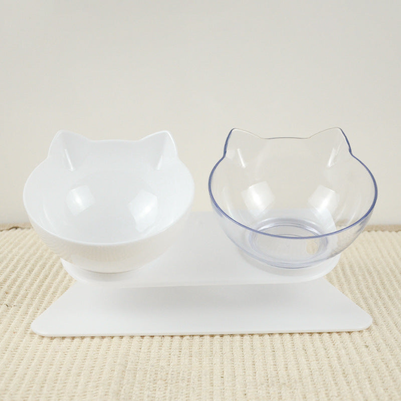 Raised Cat-Ear Pet Bowl – Single & Double Options