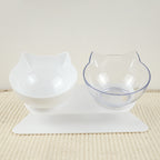 Raised Cat-Ear Pet Bowl – Single & Double Options