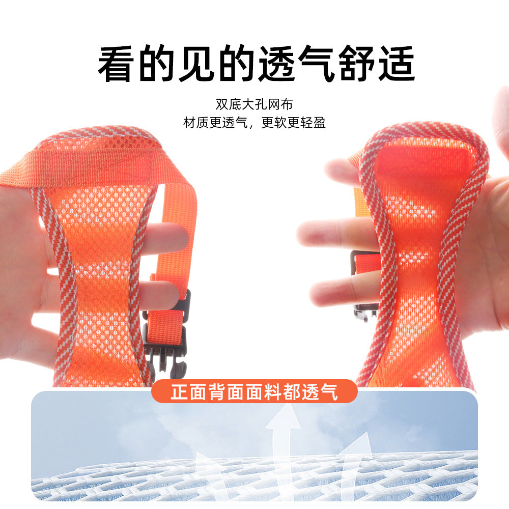 Adjustable Mesh Dog Harness with Reflective Strips