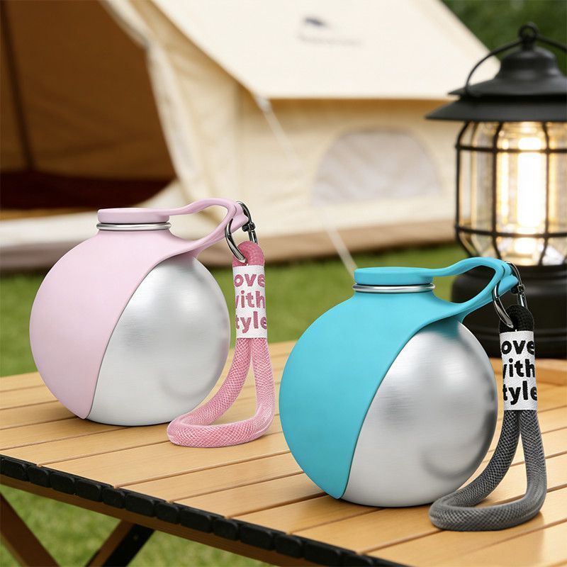 Portable Dog Water Bottle with Fold-Out Bowl – 285 mL