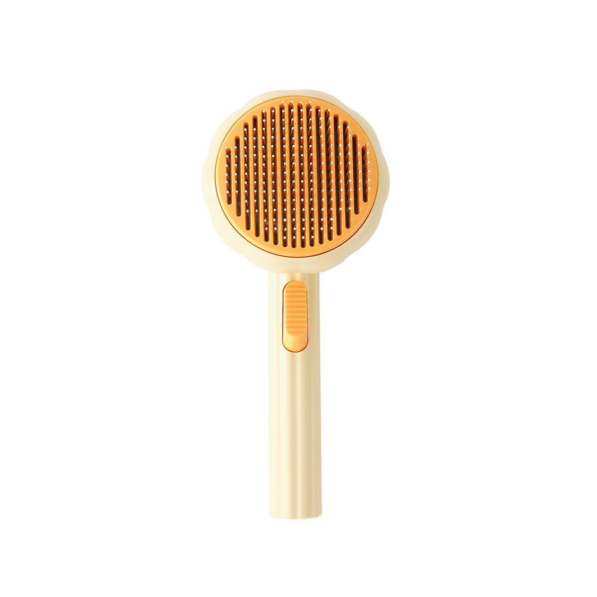 Pumpkin Cat Grooming Brush with Hair-Release Button