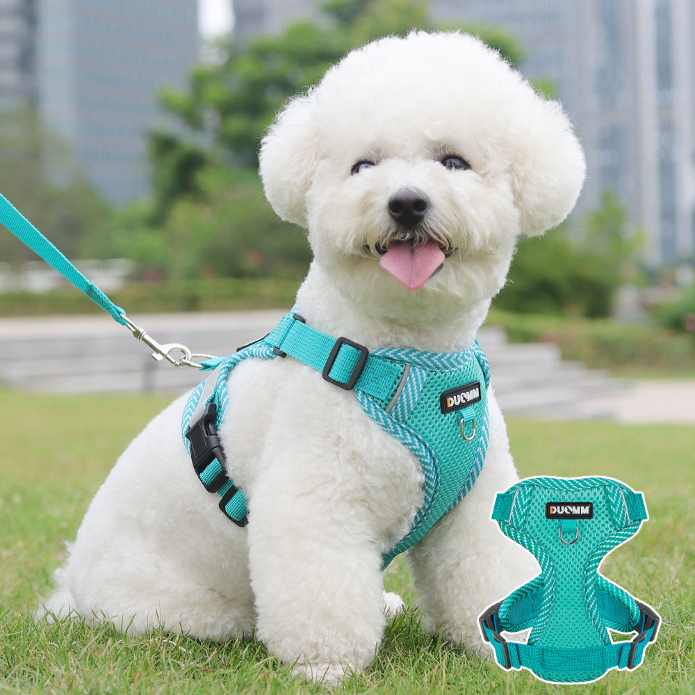 Adjustable Mesh Dog Harness with Reflective Strips