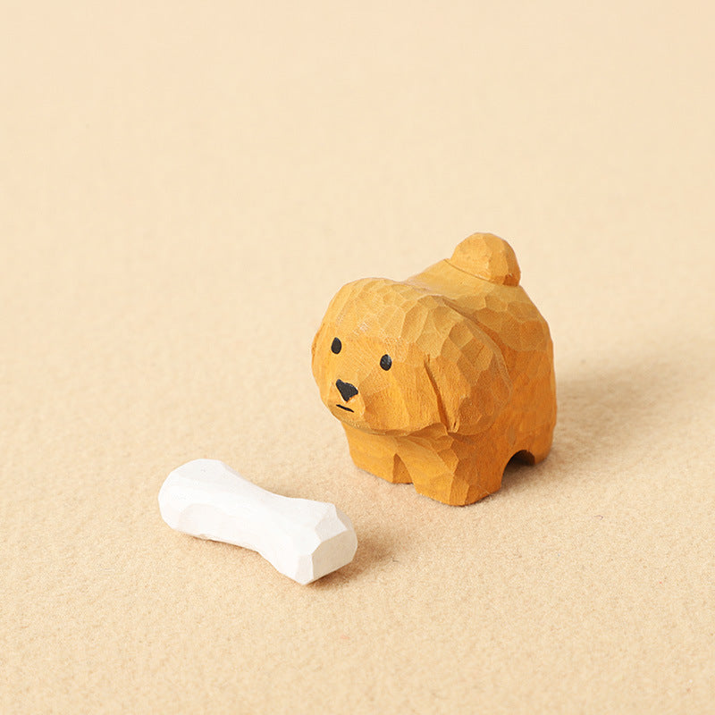 Carved Wooden Dog Charm – Design Options