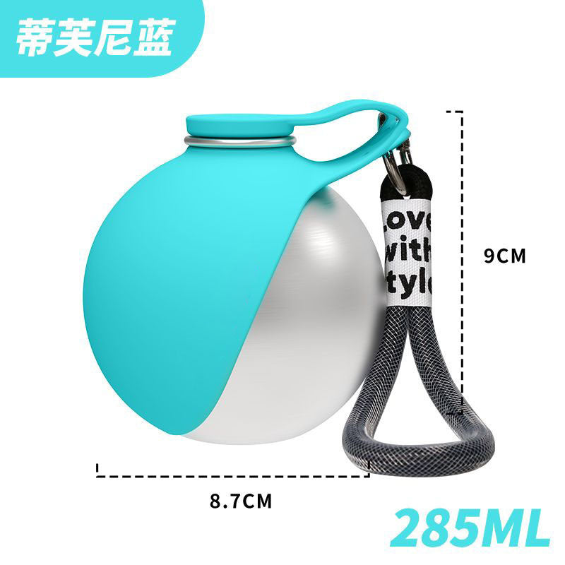 Portable Dog Water Bottle with Fold-Out Bowl – 285 mL