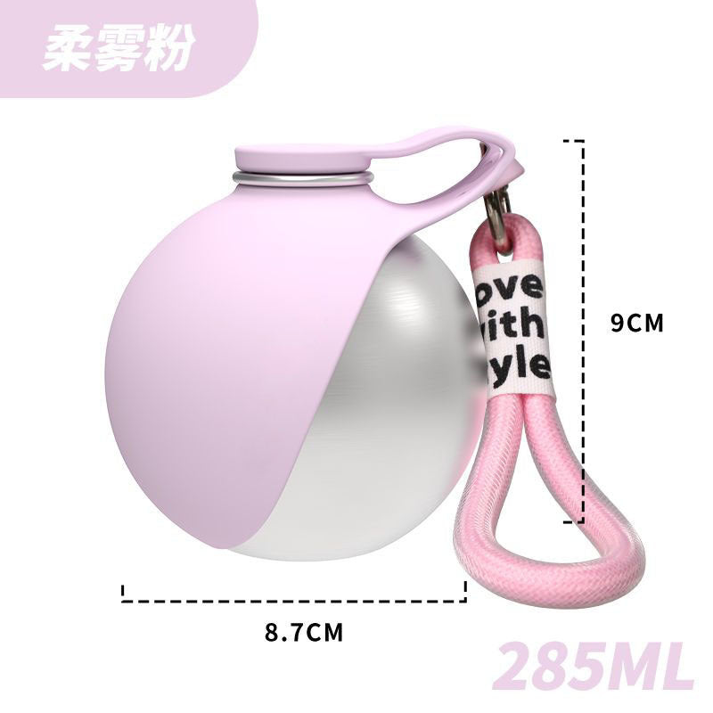 Portable Dog Water Bottle with Fold-Out Bowl – 285 mL