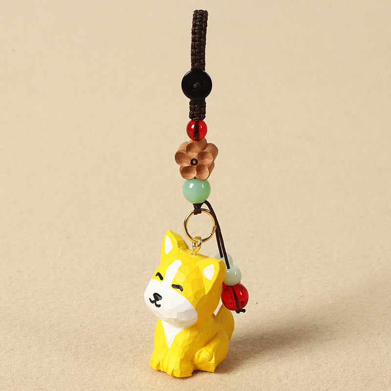 Carved Wooden Dog Charm – Design Options