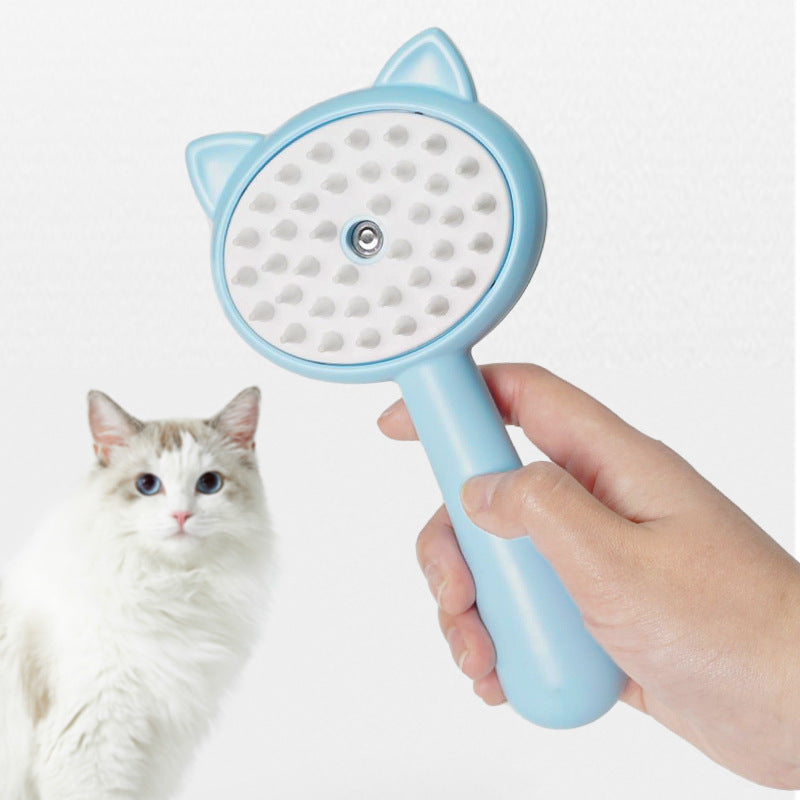 Cat-Ear Spray Grooming Brush – Blue or Pink