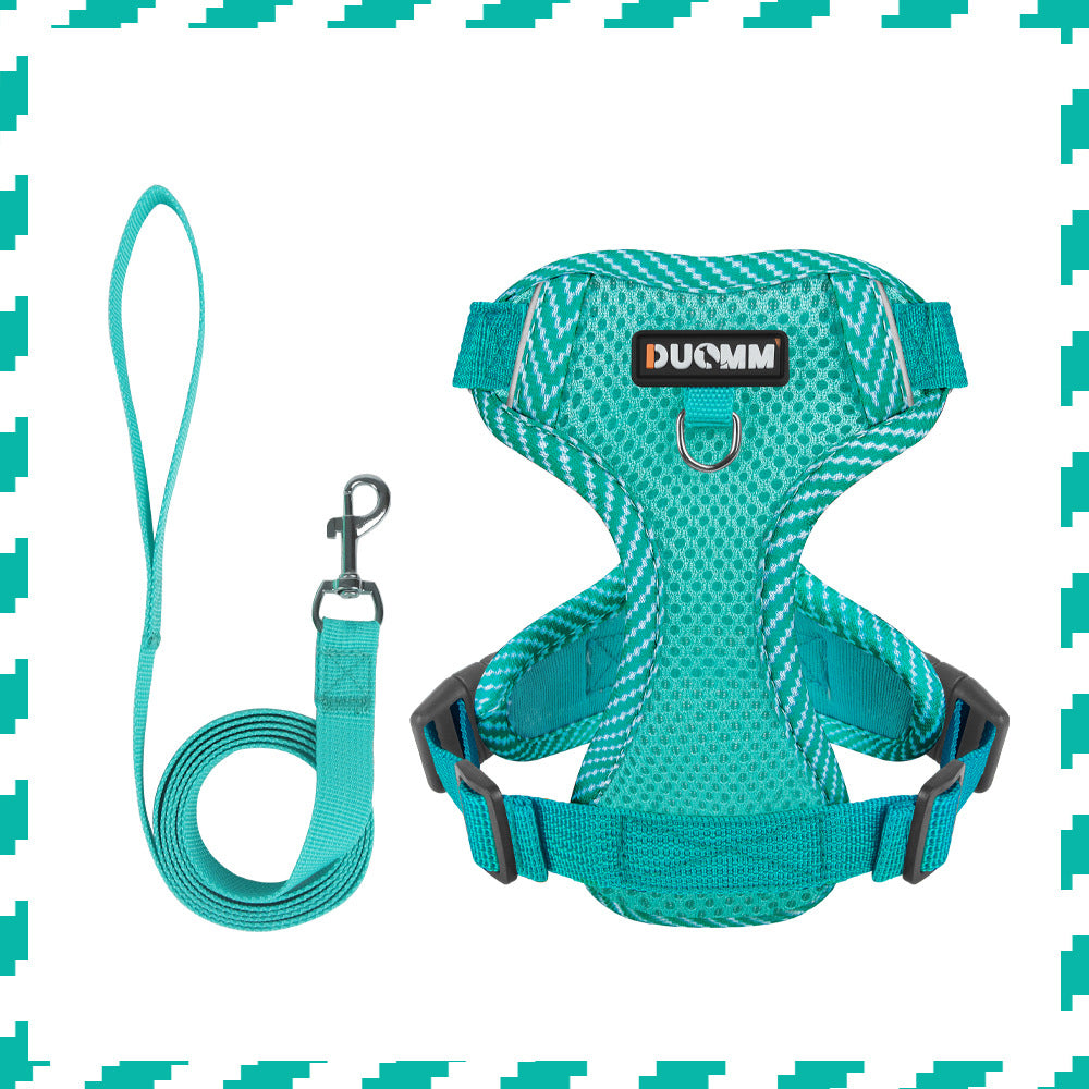 Adjustable Mesh Dog Harness with Reflective Strips