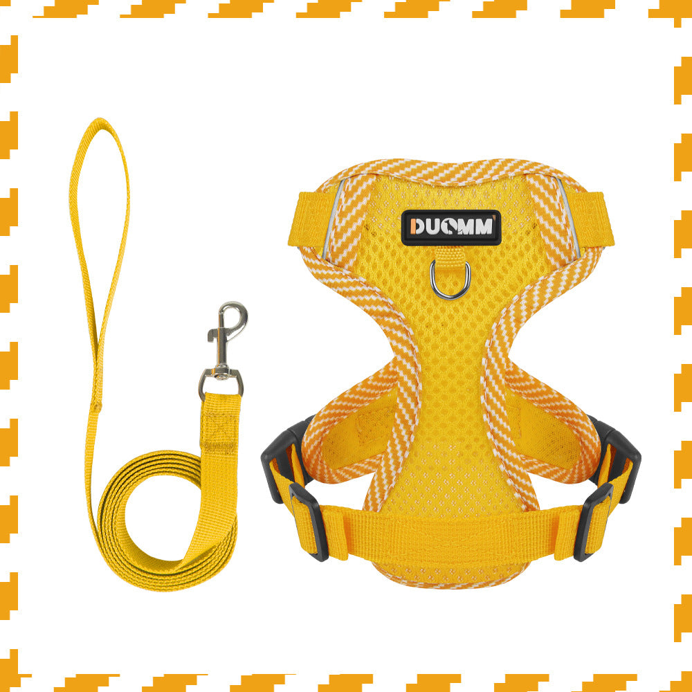 Adjustable Mesh Dog Harness with Reflective Strips