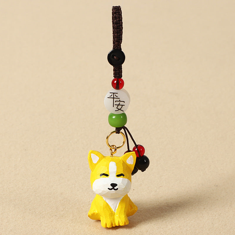 Carved Wooden Dog Charm – Design Options