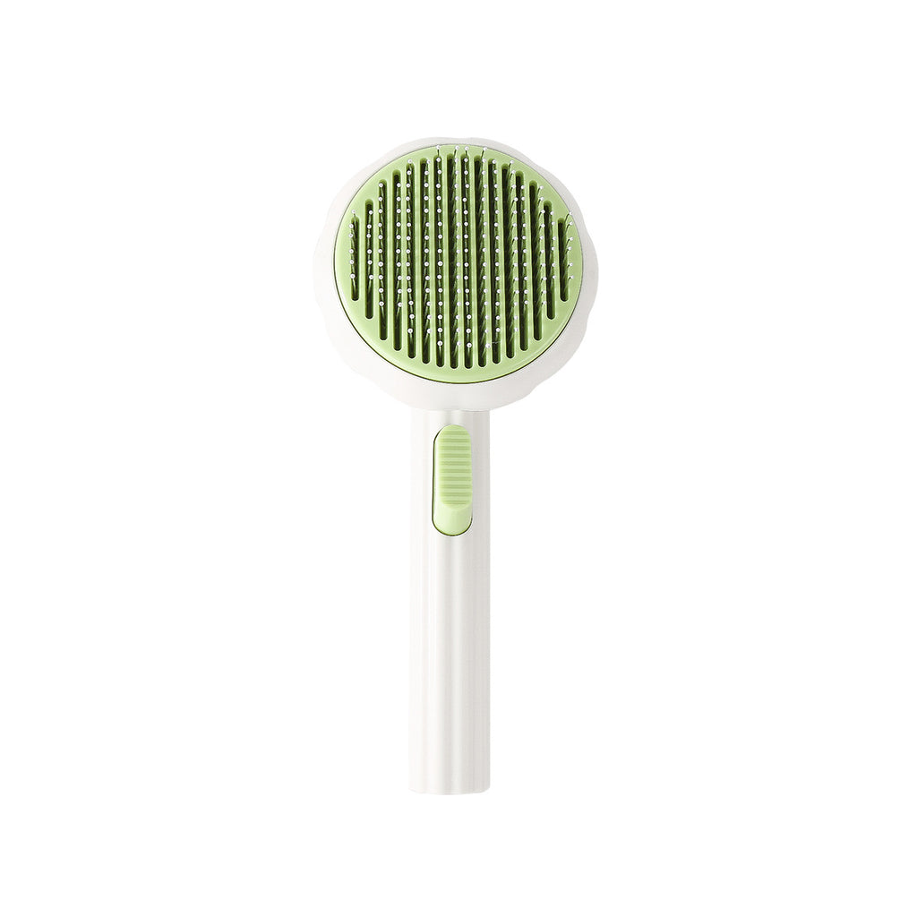 Pumpkin Cat Grooming Brush with Hair-Release Button