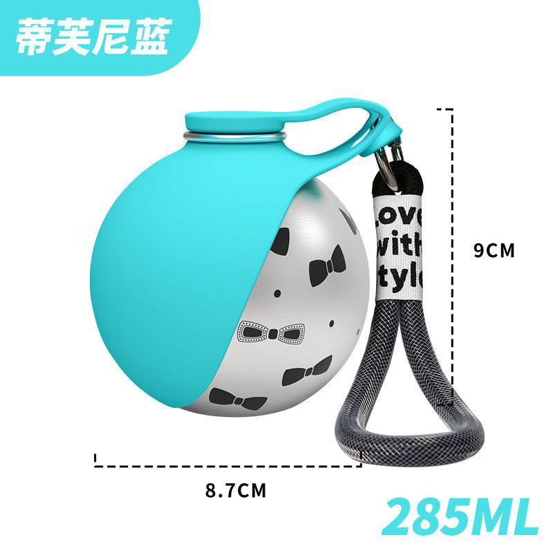 Portable Dog Water Bottle with Fold-Out Bowl – 285 mL